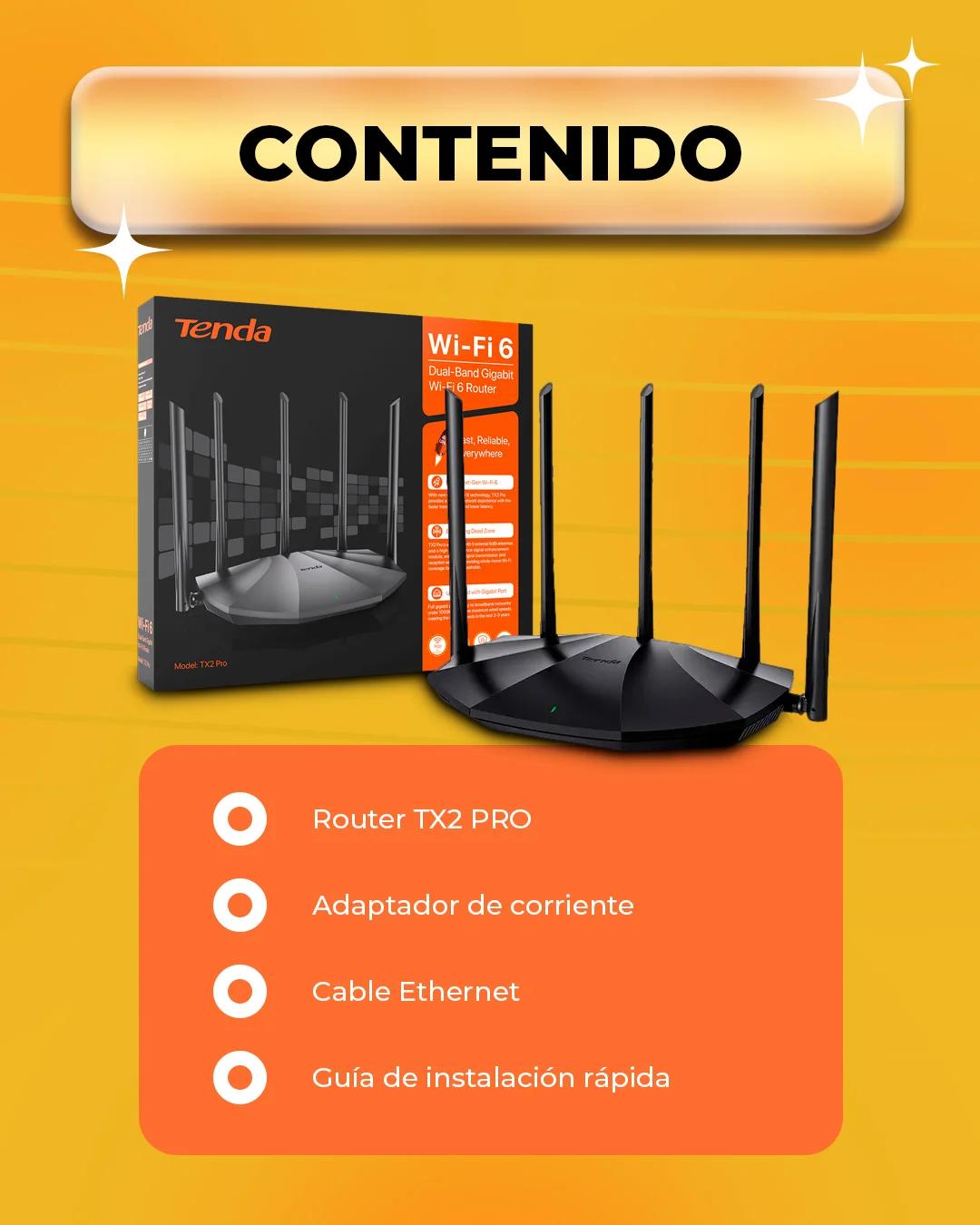  Router Wi-Fi 6 Gigabit Tenda TX2 - PRO product media 3