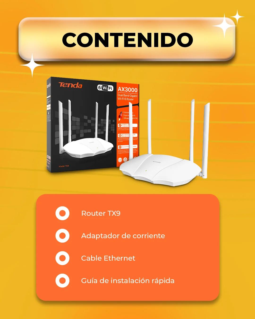  Router Wi-Fi 6 Gigabit Tenda TX9 product media 3