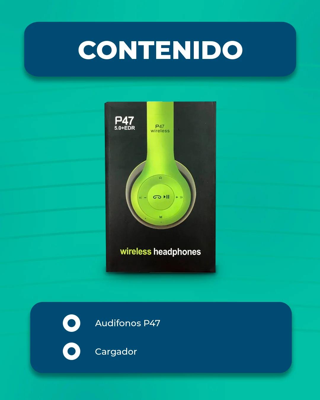 Audífonos Inalámbricos P47 Verde product media 2