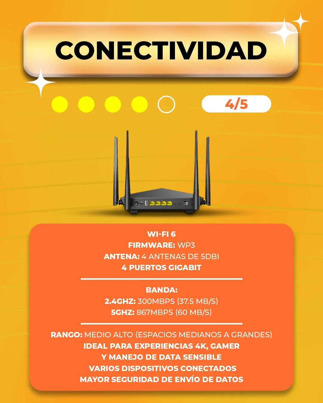 Modem Router Tenda  V12 - Inalámbrico de Doble Banda AC1200 product media 2