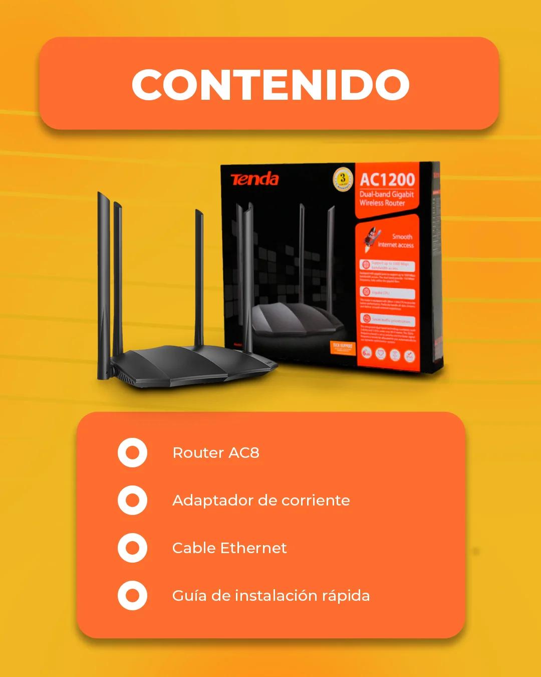 Router  Tenda AC8 Doble Banda product media 3